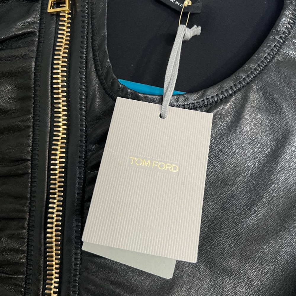 Authentic Tom ford leather jacket. size 38 which is a size small. - Picture 2 of 7